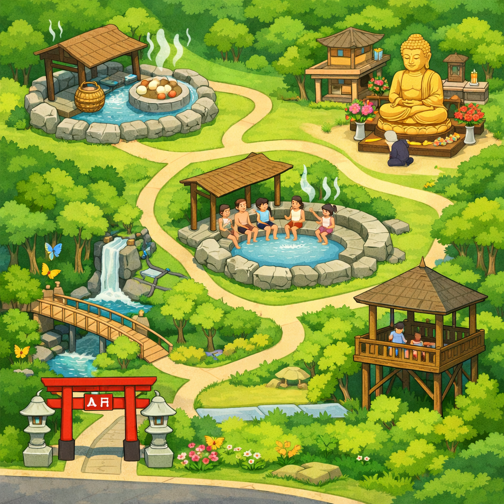 四重溪溫泉公園導覽圖